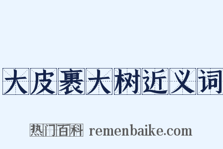 大皮裹大树近义词是什么意思的图片